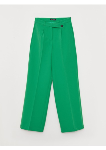 Yeni Sezon Kadın Yüksek Bel Standart Fit Düz Pantolon indirimleri