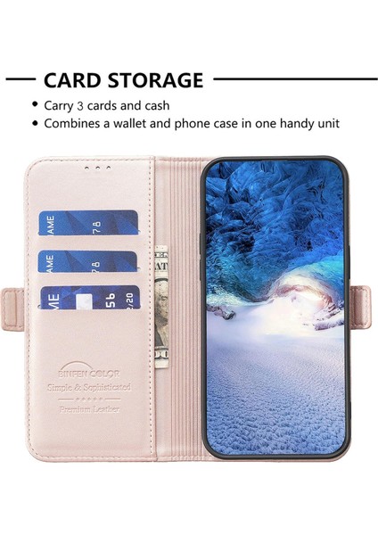 Xiaomi Redmi Note 14 Pro 4g Için Kılıf Deri Görünüm Kapaklı Kartlıklı Stand Kamera Koruyuculu Kapak fırsatları