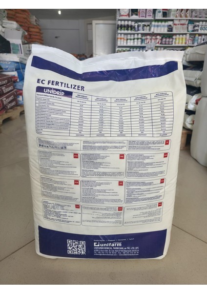 Unidrip 15-30-15 + TE – 25 kg Damlama Gübresi, Fosfor Ağırlıklı NPK, Verim ve Çiçeklenme Destekleyici fiyatları