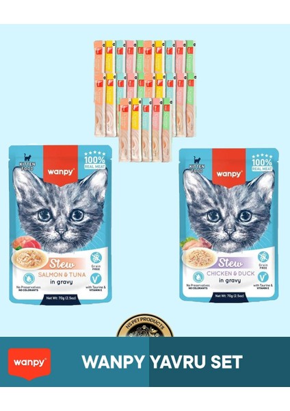 Kedi Maması Wanpy Yavru Set