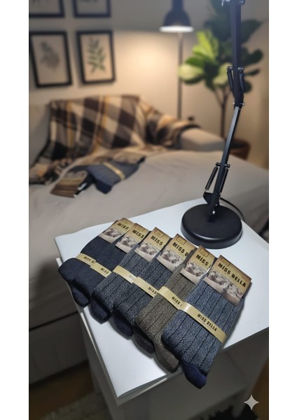 ; Ottoman Yün (Lambswool) Erkek Çorap; 40-44 Numara; Asorti 6'lı Paket