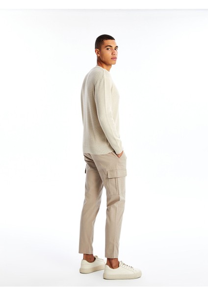 Yeni Sezon Slim Fit Gabardin Erkek Kargo Pantolon