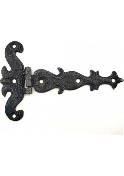 Antika Tarz Dekoratif Pirinç Kuyruklu Kelebek Menteşe - 94X147 Mm, Oksit