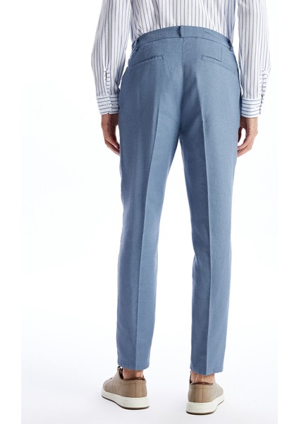 Yeni Sezon Standart Kalıp Keten Görünümlü Erkek Pantolon fırsatları