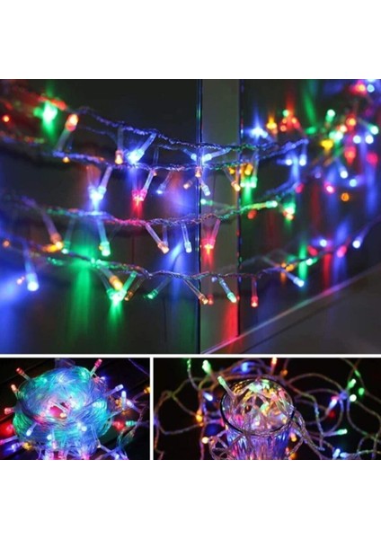 Renkli Işık Pirinç 10 Metre 100'LÜ Ledli Yılbaşı Ağaç Işık 8 Fonksiyonlu Dekoratif LED indirimleri