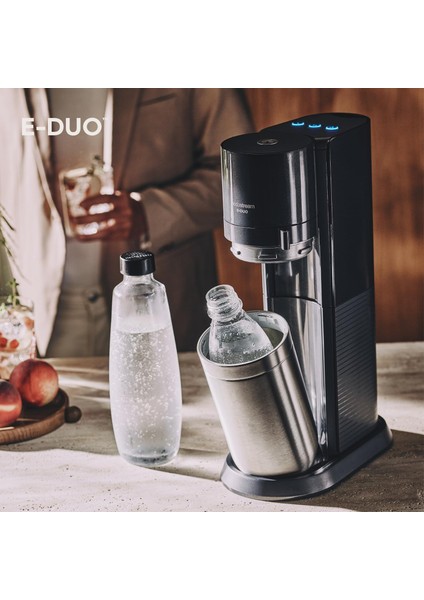 E-Duo® – One-Touch Gazlı Su Makinesi - Tam Otomatik Elektrikli Seri - 3 Ayarlı Gazlandırma, Quick Connect Co₂ modelleri