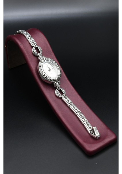 925 Ayar Gümüş Kadın Saati (Kadın Gümüş Saat) Markazit Taşlı 902374 fiyatları