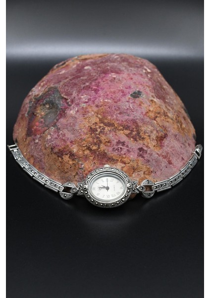 925 Ayar Gümüş Kadın Saati (Kadın Gümüş Saat) Markazit Taşlı 902374 fırsatları