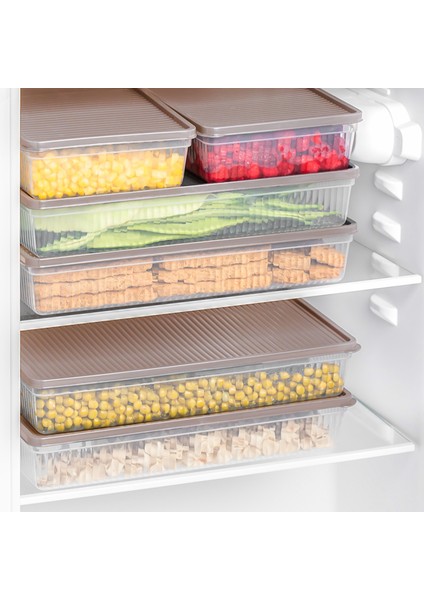 5310 8li Buzdolabı Organizeri Mikrodalga ve Derin Dondurucu Buzluk Bakliyat Saklama Kabı - 2lt Kapicino fırsatları