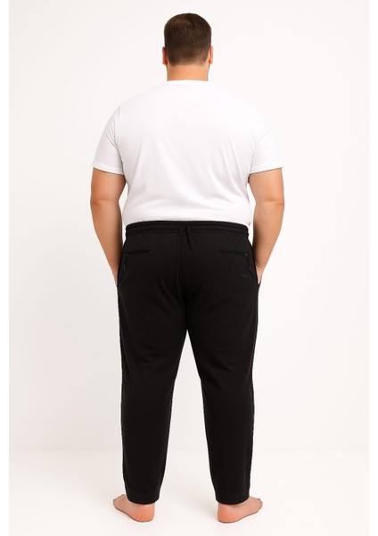 Erkek Büyük Beden Cepleri Fermuarlı 2840 Alt Eşofman Siyah fiyatları