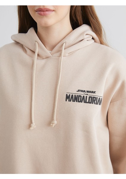 Yeni Sezon The Mandalorian Baskılı Oversize Kadın Kalın Hoodie modelleri