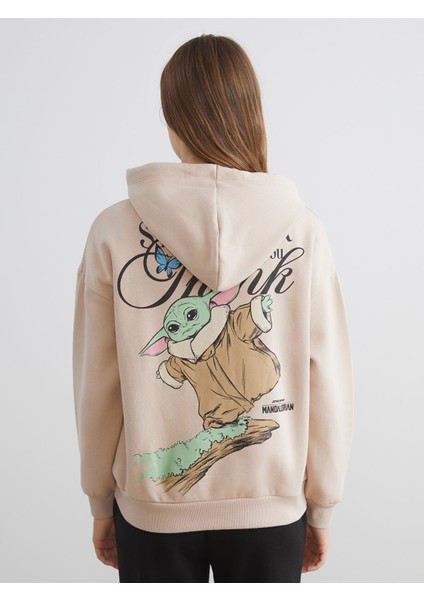 Yeni Sezon The Mandalorian Baskılı Oversize Kadın Kalın Hoodie fırsatları