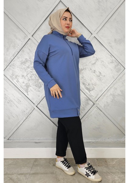 Kadın Çıt Çıt Detaylı Tesettür Tunik