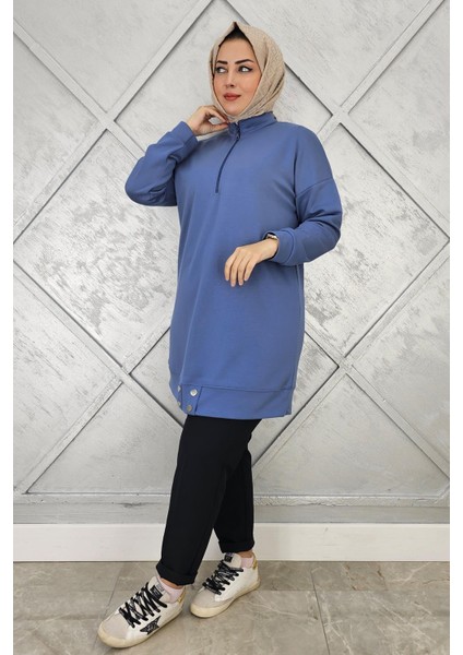 Kadın Çıt Çıt Detaylı Tesettür Tunik fiyatları