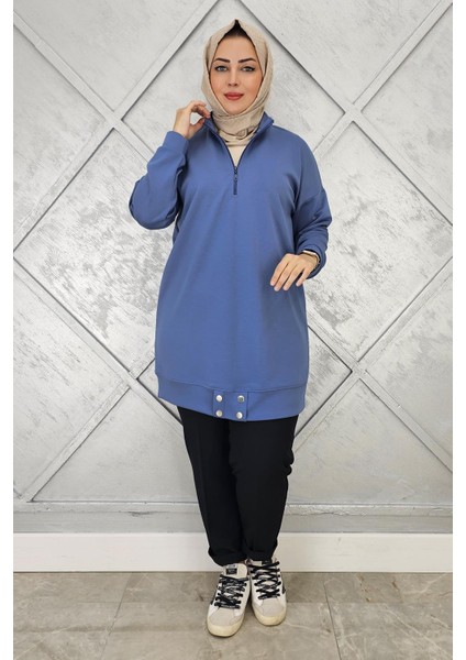 Kadın Çıt Çıt Detaylı Tesettür Tunik modelleri