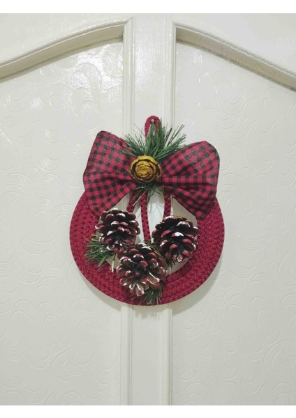 Yılbaşı Özel Hediyelik Kapı Duvar Süsü Kozalak Garland Yılbaşı Kapı Süsü modelleri