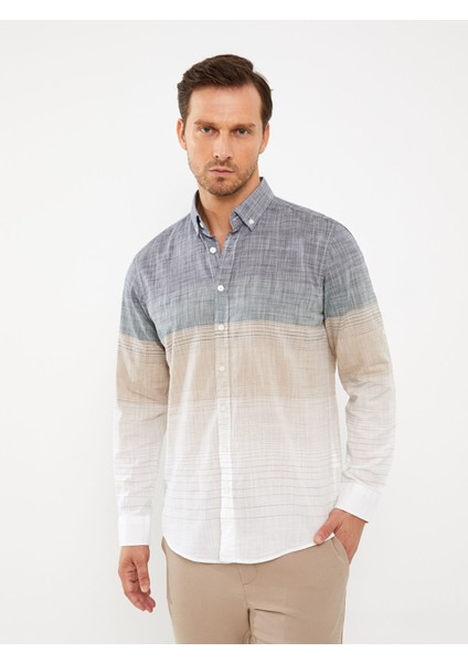 Yeni Sezon Regular Fit Uzun Kollu Poplin Erkek Gömlek