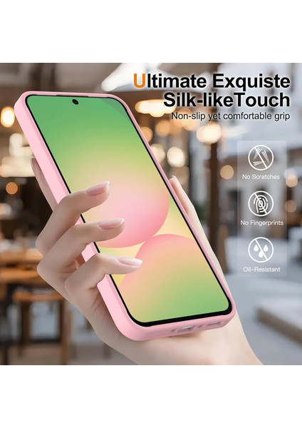 Samsung Galaxy A26 Uyumlu Kamera Lens+Ekran Koruyucu Magsafe Şarj Destekli Iz Tutmaz Mat Kapak