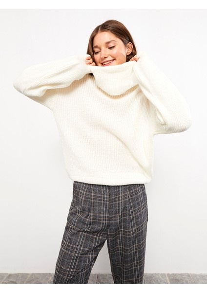 Yeni Sezon Balıkçı Yaka Düz Uzun Kollu Kadın Triko Kazak fiyatları