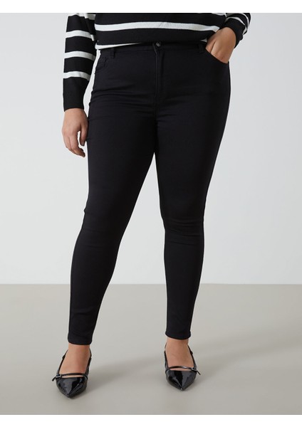 Yeni Sezon Slim Fit Kadın Içi Şardonlu Jean Pantolon modelleri