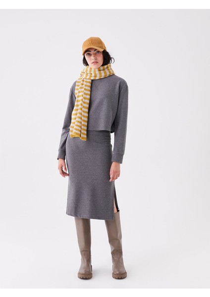 Yeni Sezon Bisiklet Yaka Düz Uzun Kollu Kadın Triko Kazak modelleri