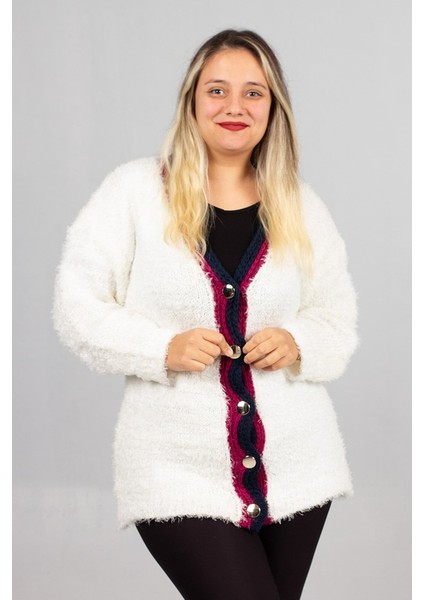 Sakallı Triko Oversize Hırka – Yumuşacık Doku, Rahat Oversize Kalıp, Şık Kış Stili