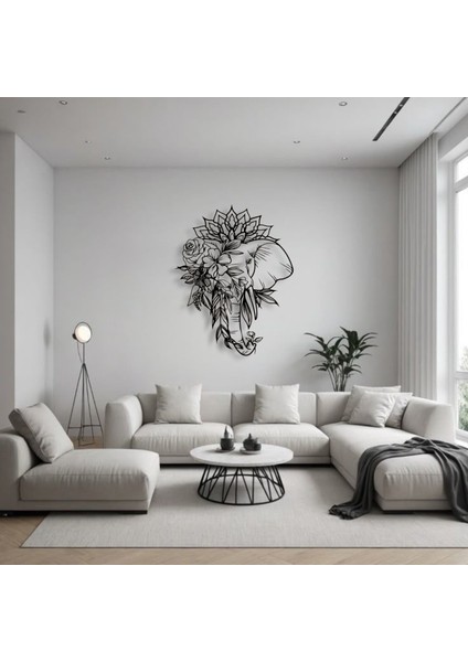 Metal Fil Çiçek Desenli Duvar Dekoru – Bohem Modern Metal Tablo Salon Antre Ofis Dekorasyon fiyatları