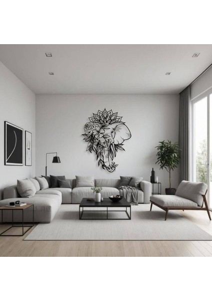 Metal Fil Çiçek Desenli Duvar Dekoru – Bohem Modern Metal Tablo Salon Antre Ofis Dekorasyon fırsatları