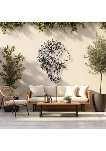 Metal Fil Çiçek Desenli Duvar Dekoru – Bohem Modern Metal Tablo Salon Antre Ofis Dekorasyon indirimleri