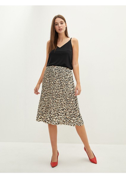 Yeni Sezon Beli Lastikli Desenli Maroken Kumaş Kadın Pileli Etek fiyatları