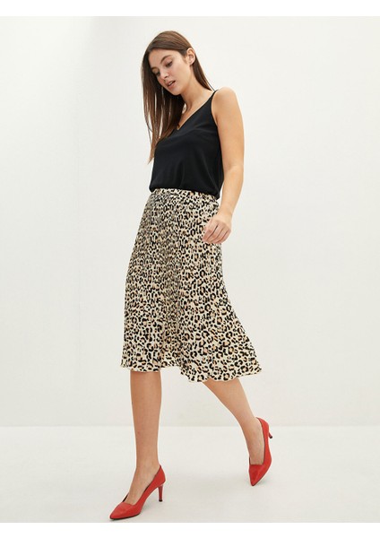 Yeni Sezon Beli Lastikli Desenli Maroken Kumaş Kadın Pileli Etek fırsatları
