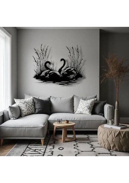 Kuğular Metal Duvar Dekoru – Sevgi ve Zarafetin Sembolü fiyatları