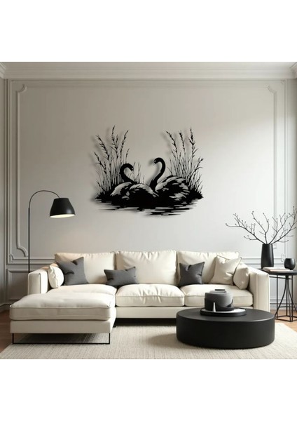 Kuğular Metal Duvar Dekoru – Sevgi ve Zarafetin Sembolü indirimleri