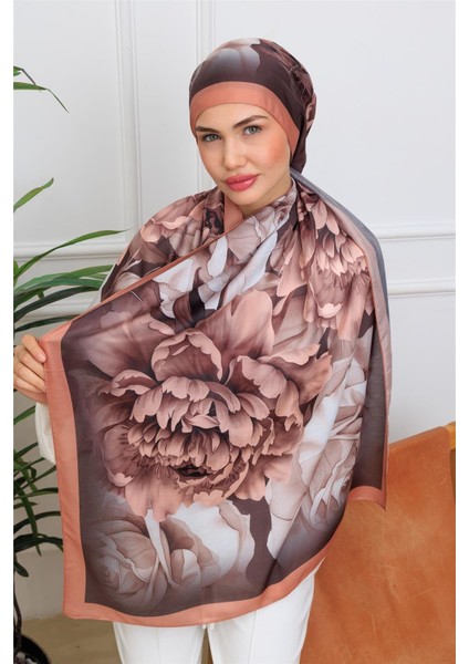 Floral Suluboya Desenli Dijital Soft Şal