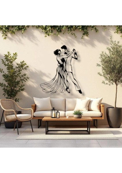 Metal Dansçı Figürü Duvar Dekoru – Modern Minimalist Çift Dans Metal Tablo Ev ve Ofis Duvar Süsü fırsatları