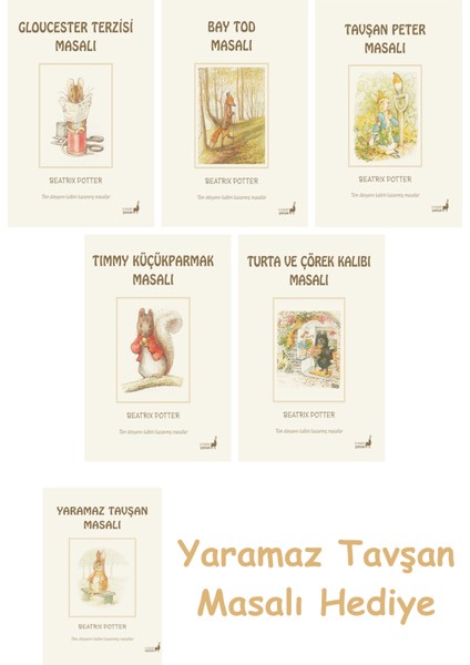 Beatrix Potter 17 - Timmy Küçükparmak Masalı + Beatrix Potter 7 - Turta ve Çörek Kalıbı Masalı
