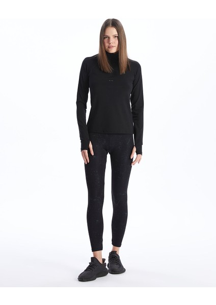 Yeni Sezon Beli Lastikli Desenli Kadın Spor Tayt