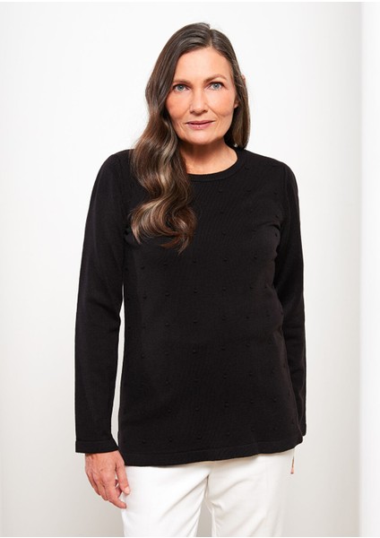 Yeni Sezon Bisiklet Yaka Kendinden Desenli Uzun Kollu Kadın Triko Kazak fiyatları