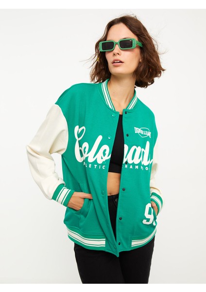 Yeni Sezon Baskılı Uzun Kollu Kadın Kolej Ceket indirimleri