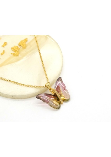 Çelik Kolye - Kelebek Kolye Altın Kaplama KLY-624 fiyatları