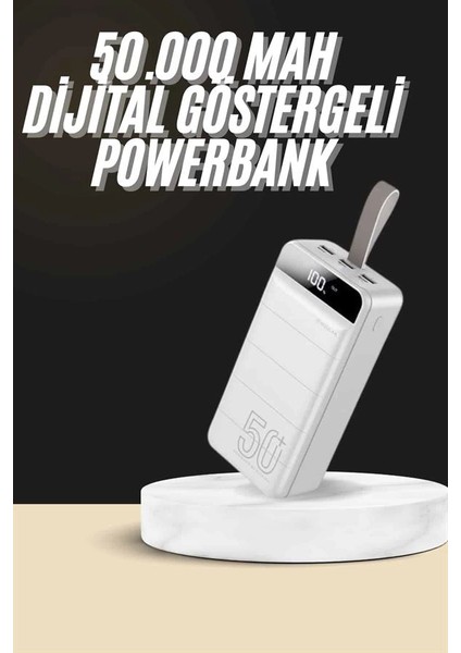Hızlı Taşınabilir 50.000 Mah Powerbank LED Ekran Android ve Ios Uyumlu fiyatları
