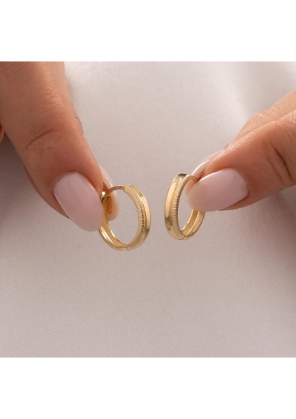 Halka Küpe 14 Ayar Altın