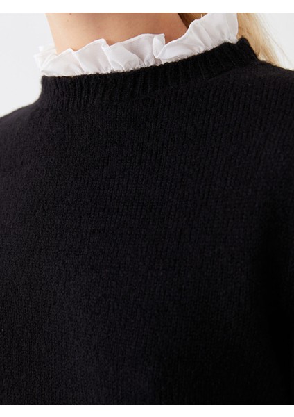 Yeni Sezon Bisiklet Yaka Düz Uzun Kollu Kadın Triko Kazak fırsatları