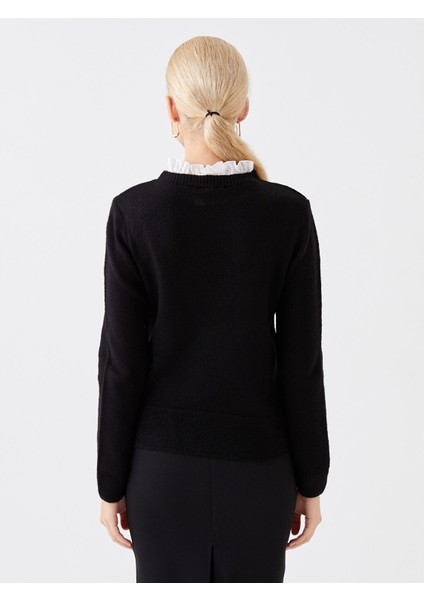 Yeni Sezon Bisiklet Yaka Düz Uzun Kollu Kadın Triko Kazak indirimleri