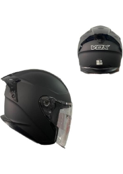 Vox Mat Siyah 2xlarge Beden Çene Açık Kask