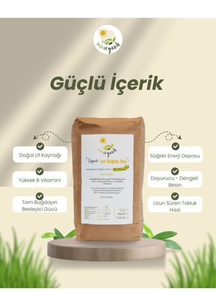 Organik Tam Buğday Unu 2'li Paket ( 2 x 1kg )