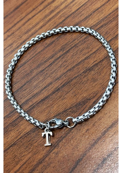 Kişiye Özel Harfli Spor Zincirli Unisex Çelik Bileklik Sevgiliye Eşe Hediye ECK07H fiyatları