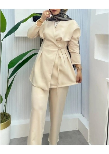 Kadın Yandan Bağlamalı Takım M101 - Bej fiyatları