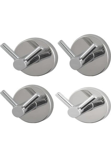 Bornoz Askılığı Krom V Bornozluk Paslanmaz Duvara Monte 4'lü Banyo Havlu Askısı Seti
