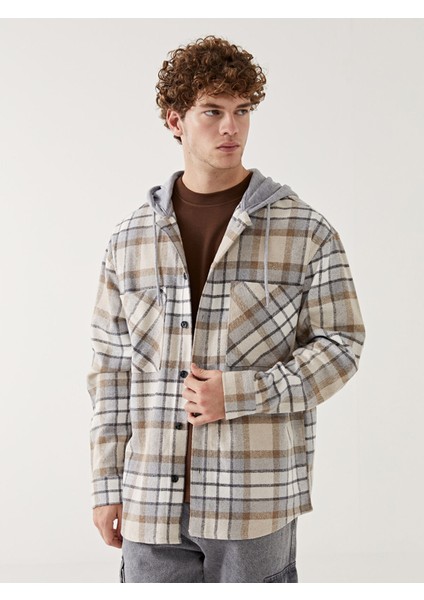 Yeni Sezon Rahat Kalıp Uzun Kollu Ekose Erkek Oduncu Gömlek Ceket